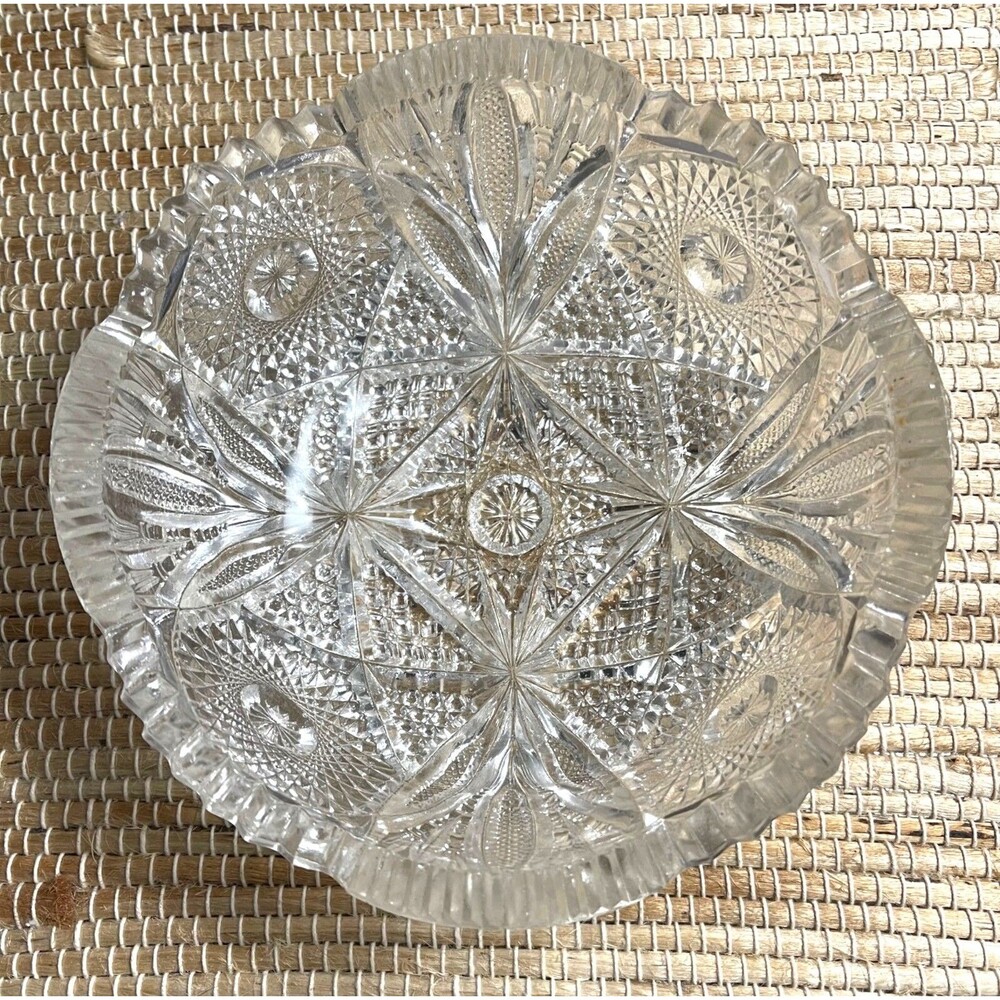 Vintage Imperial Glass Co. No. 517 Cut Glass Bowl 8-Inch Diameter